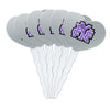 GRAPHICS & MORE Heart Cupcake Picks Set of 6, Acrylic, City College of New York, Model CUPT.HRT.ACR.6PK.CLCCCC500B