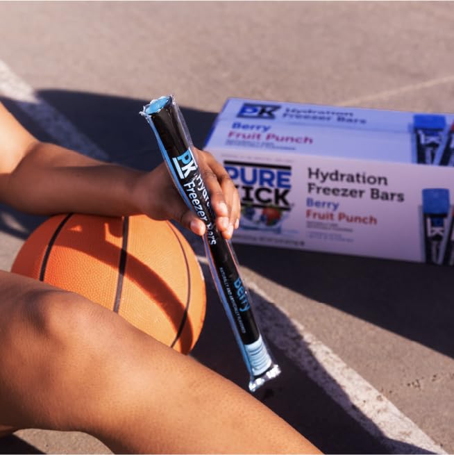 Pure Kick Freezer Bars, 5.5 Oz, Hydrating Ice Pops, Naturally Flavored With Other Natural Flavors, Berry And Fruit Punch, 45 Cou