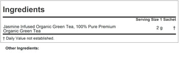 ANDREW LESSMAN Jasmine Infused Green Tea, 90 Sachets, Organic, High Polyphenols & EGCG, Mild Flavor, Caffeinated