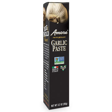 Amore Vegan Garlic Paste In A Tube - Non Gmo Certified And Made In Italy (Pack Of 1)