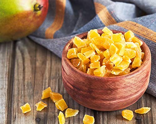 Food To Live Dried Diced Mango, 2 Pounds Sweetened, Unsulfured, Sulfite Free Chunks, No Added Color, No Artificial Flavors, Kosher Tropical Fruit, Vegan, Bulk