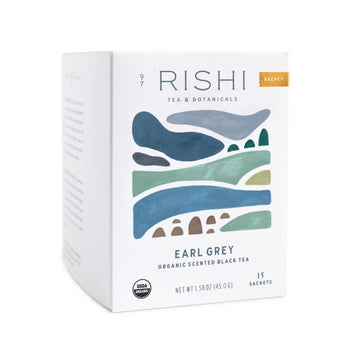 Rishi Tea Earl Grey Tea - Organic Sachet Tea Bags, Pure Black Tea With Bergamot Oil, Energizing & Caffeinated - 15 Count (Pack Of 1)