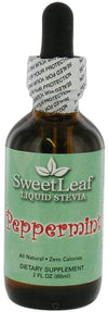 Sweet Leaf Peppermint Flavor Stevia Liquid, 2 Ounce - 3 per case.