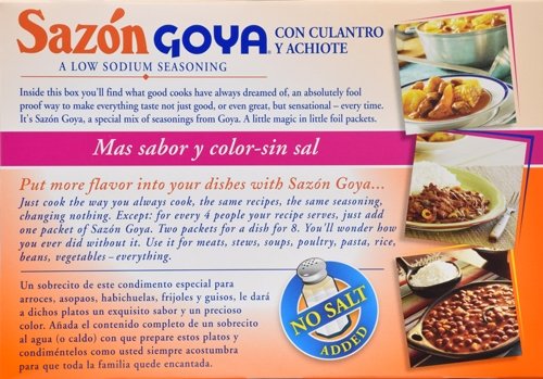 Goya Foods Saz  N Seasoning With Coriander & Annatto, No Salt Added, 6.33 Ounce (Pack Of 15) Packaging May Vary