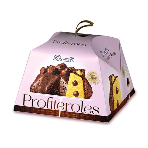Bauli Profiteroles Chocolate Italian Holiday Cake, 750 Gram