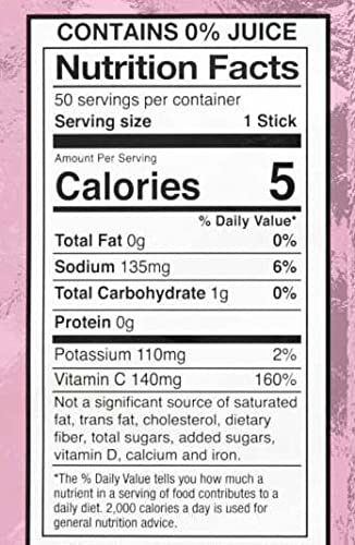 Sqwincher Zero Qwik Stik, Sugar Free, Low Calorie, Low Sodium Electrolyte Powder Hydration Drink Mix, Strawberry Lemonade, .11 0Z Packet (Pack Of 50)