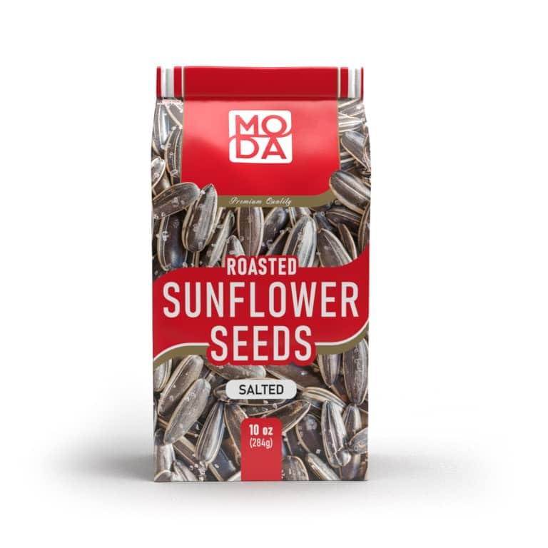 Moda Sunflower Seeds Roasted and Salted 10oz/284g (One Pack, Salted)