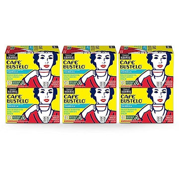 Caf Bustelo Sweet & Creamy Caf con Vainilla Flavored Coffee, 60 Keurig K-Cup Pods