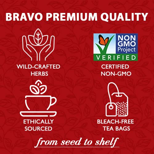 Bravo Tea Hawthorn Berry Herbal Tea, Caffeine Free, 20 Tea Bags, 1 Count, Model BT-65