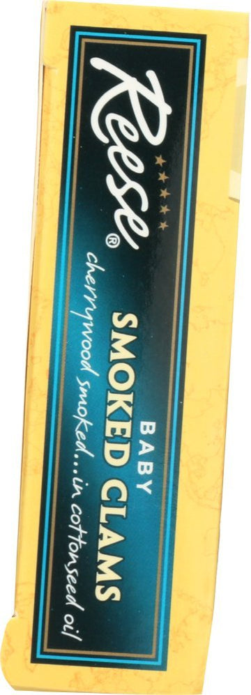 Reese Smoked Baby Clams, 3.66-Ounce Pack of 10, Model 00002763