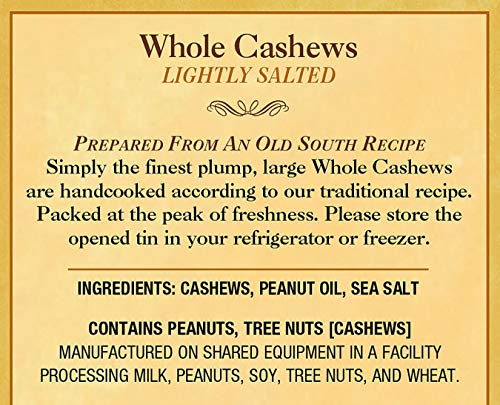 The Peanut Shop Of Williamsburg Salted Cashews, 18 Ounce (81356)