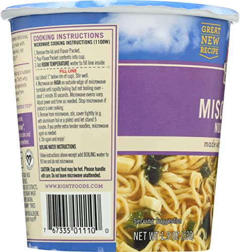 Dr. McDougall's Miso Big Soup Cup, 1.9 Oz (Pack of 6) - Healthy, Vegan Instant Soup, Perfect for Quick Meals