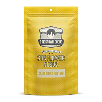 Bricktown Goods Cajun Honey Mustard Flavored Sunflower Seeds - Boldly Seasoned And Roasted In-Shell Sunflower Seeds - 8 Oz Total