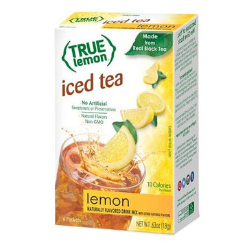 True Citrus Lemon Iced Tea Mix - Instant Powdered Drink Packets, 6 Count (Pack of 4)