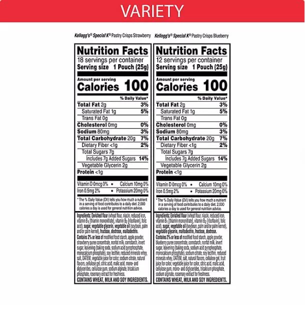 Special K Pastry Crisps, Strawberry And Blueberry (60 Ct.)