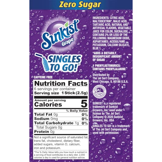 SINGLES TO GO! Drink Mix G , 3 Boxes, 18 Servings, 0.18 Ounce Each
