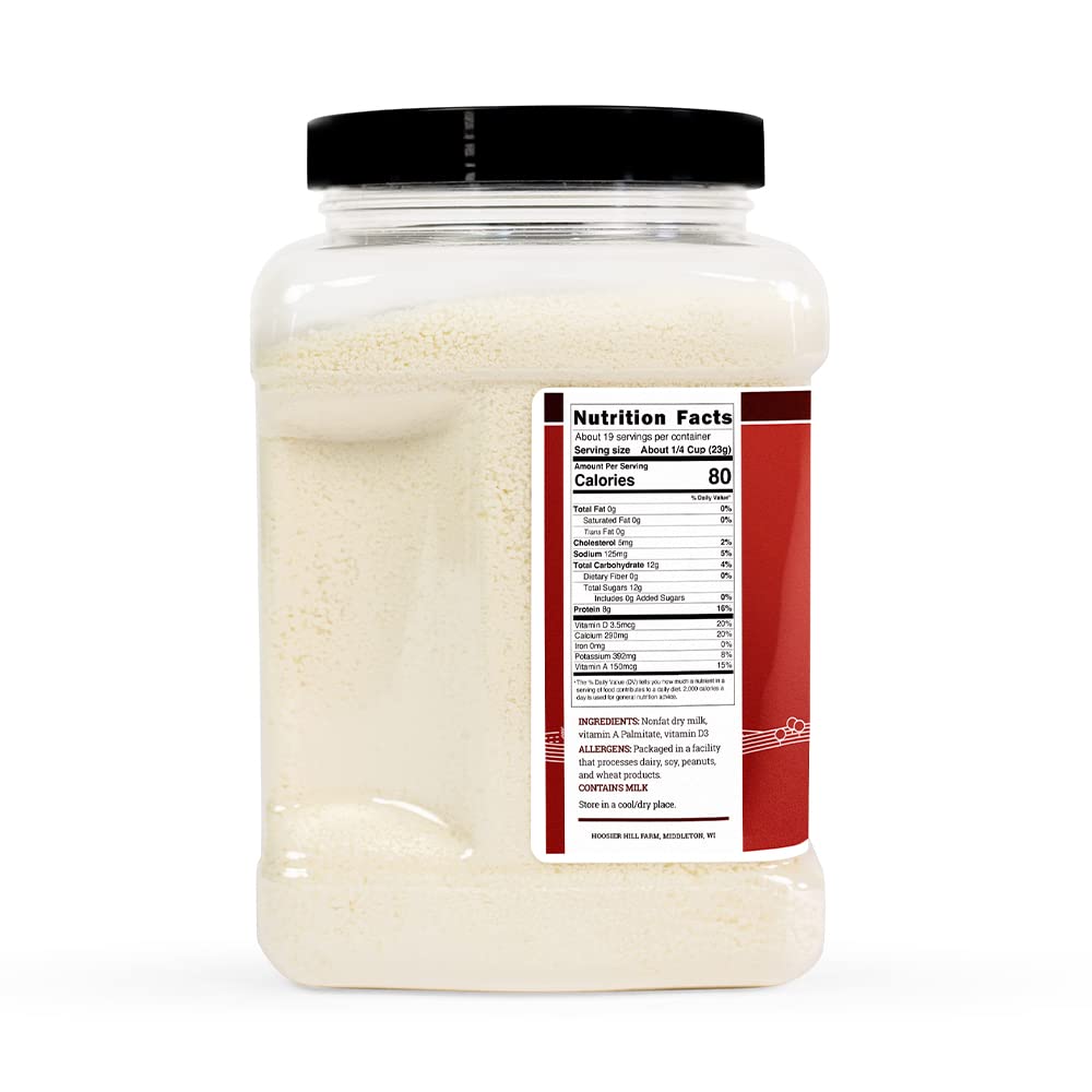 Instant Nonfat Dry Milk Powder By Hoosier Hill Farm, 1Lb (Pack Of 1)
