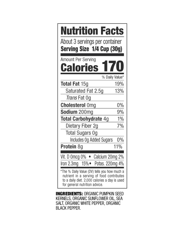 Top Fox Snacks - Organic Pop-Roasted Pumpkin Seeds | Healthy Protein Snacks - Gluten Free - Keto And Vegan Friendly (Salt & Pepper, 3.5 Oz - 2 Pack)