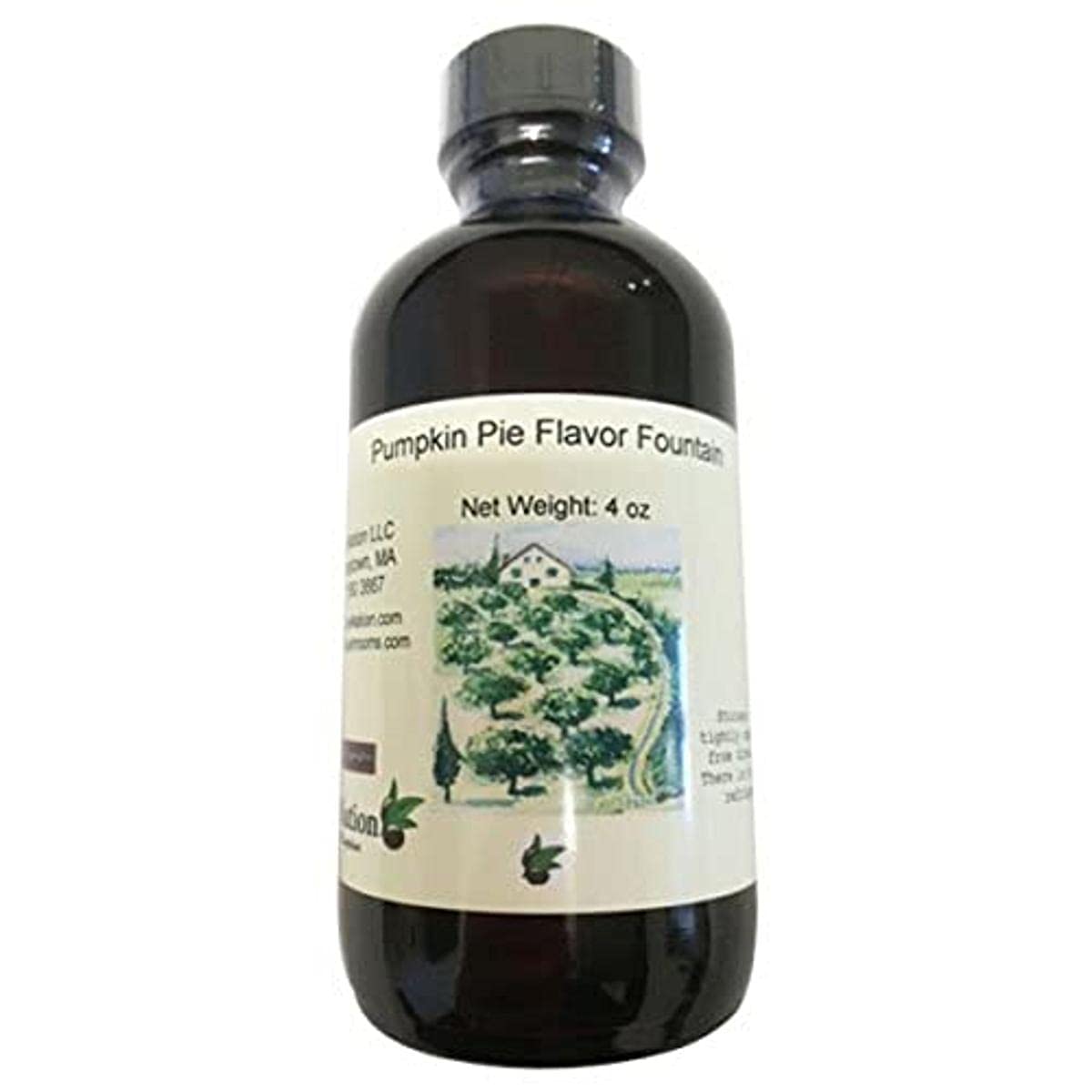 Olivenation Pumpkin Pie Flavor Fountain - 4 Ounces - Gluten-Free Sugar-Free And Kosher - Top-Grade Quality Flavoring Fountain
