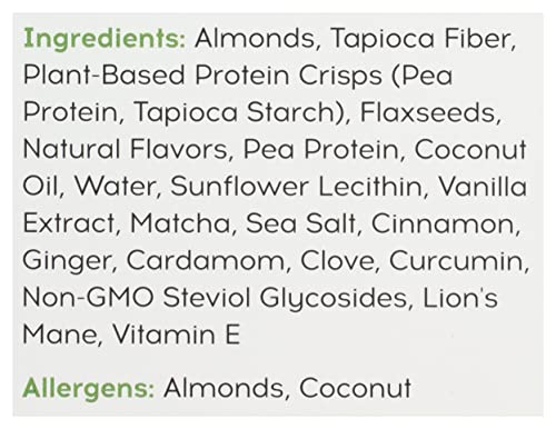 Iqbar Matcha Chai Keto Bars, Vegan, Low Sugar, 1.6 Ounces (Pack Of 12)