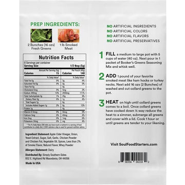 Bookers Bookers Soul Food Starters Collard Greens Seasoning Mix