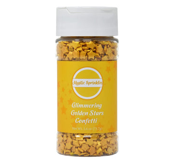 Mystic Sprinkles Confetti Sprinkle Mixes (Glimmering Golden Stars Confetti 2.6Oz)