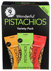Wonderful Pistachios, No Shells, 3 Flavors Variety Pack of 9 (075 Ounce), Protein Powered, carb-Friendly, gluten Free, On-the go