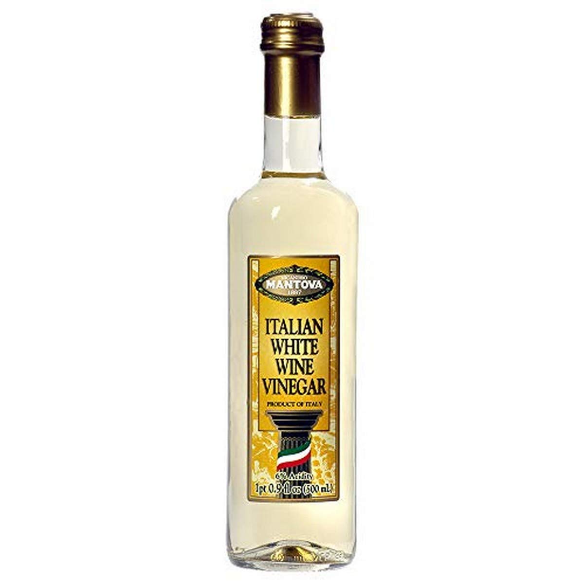 Mantova Italian White Wine Vinegar, 17 Fl Oz (Pack of 2)