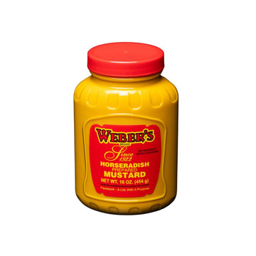 4-Pack Bundle 16 Oz. Webers Horseradish Prepared Mustard (4) 16 Oz. Containers