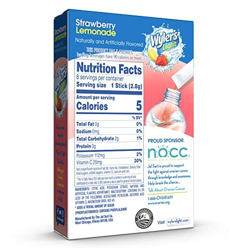 Singles T? Go Powder Packets, W?Ter Drink Mix, Strawberry Lemonade, 96 Singl? Servings (Pack Of 12) Strawberry Lemonade