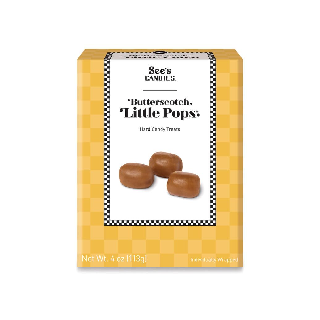 Sees Candies Little Pops Butterscotch Cream 4 oz (Pack of 1)
