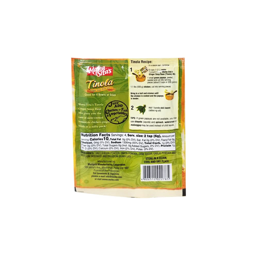 Mama Sita'S Tinola Ginger Soup Base Mix, 0.88Oz (25G) 4 Pack