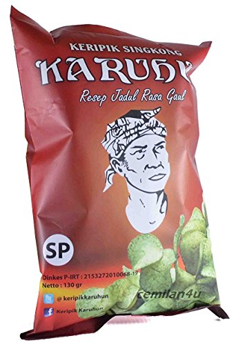 Karuhun Keripik Singkong (Cassava Chips) Level SP - Very Hot, 130 Gram (Pack of 3)