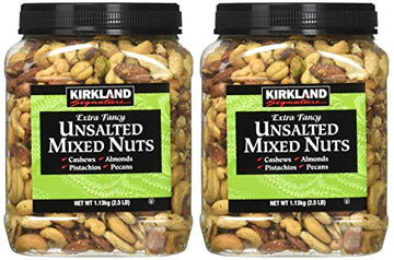 Kirkland Signature Mixed Nuts, Extra Fancy Unsalted, 2.5 Pound (Pack of 2)