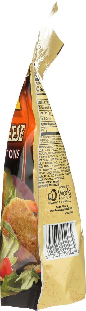 Reese Homestyle Garlic And Cheese Croutons, 5-Ounces (Pack Of 12)