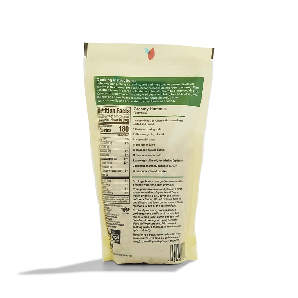 365 by Whole Foods Market, Organic Garbanzo Beans, 16 Ounce
