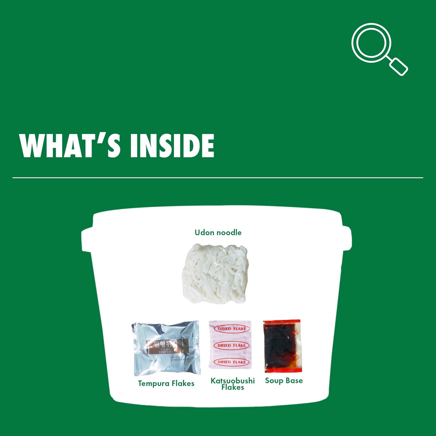 Surasang Tempura Flavor Udon Bowl, 7.87 Ounce, Pack of 6, Instant Noodle Soup