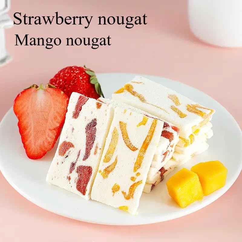 easyum Mango Milk Nougat & Gummy , Real Fruit Slices, Perfect for Breakfast & Celebrations, 5.29oz, Shipping from California
