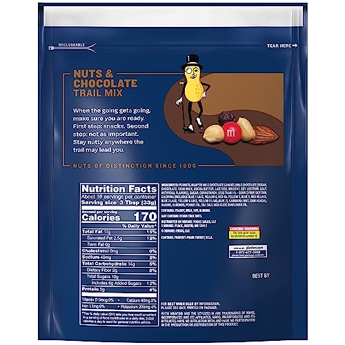Planters Nut and Chocolate Trail Mix, 2 oz Single Serve Bags, Pack of 72, Paper