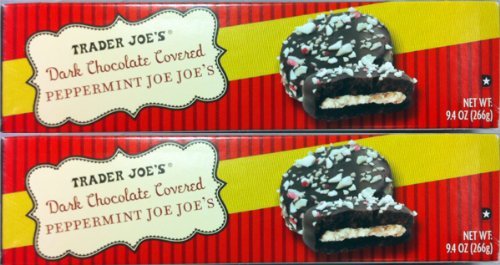 2 Pack Trader Joe'S Dark Chocolate Covered Peppermint Joe Joe'S Cookies