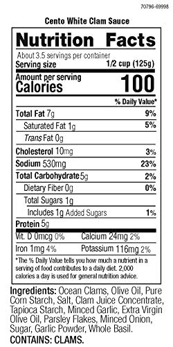 Cento White Clam Sauce, 15-Ounce (Pack of 12)