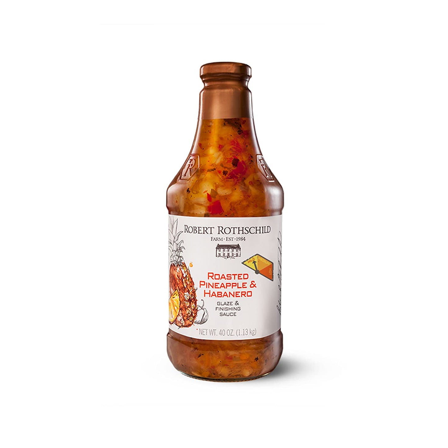 Robert Rothschild Farm Roasted Pineapple & Habanero Gourmet Glaze - Sweet & Spicy Sauce - 40 Oz (Pack of 1)
