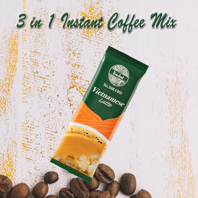 Beanhut'S Vietnamese Latte, Instant Coffee Mix, 3 In 1 Coffee Mix, 50 Sticks X 25G(2.75 Lb)