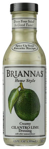 Briannas Salad Dressing,Creamy Cilantro Lime, Pack Of 6, Size 12 Oz - No Artificial Ingredients