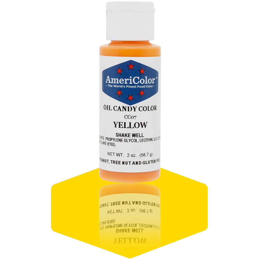AmeriColor Candy Oil Food Color, 2-Ounce, Yelllow