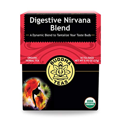 Buddha Teas Organic Digestive Nirvana Blend - Ou Kosher, Usda Organic, Ccof Organic, 18 Bleach-Free Tea Bags