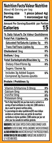 Gem Gem Ginger Candy Chewy Ginger Chews (Orange, 6.5oz, Pack of 2)