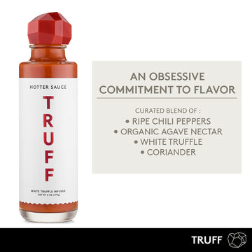 TRUFF Hot Sauce with White Truffle & Jalapeño, 6 oz, Pack of 1, More Heat & Agave Nectar