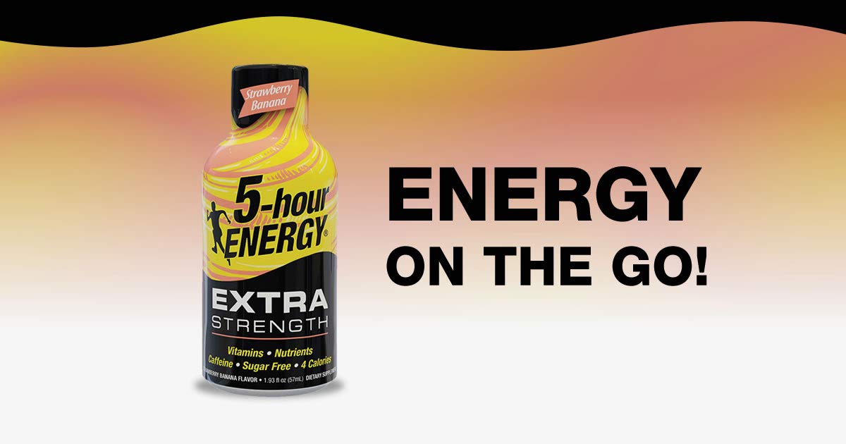 5-hour ENERGY Shot Extra Strength Strawberry Banana 1.93 Ounce 12 Count
