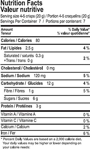 Kii Naturals Artisan Crisps, Cranberry Pumpkin Seed, 5.3 Ounce (Pack of 4)